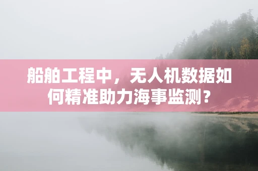 船舶工程中，无人机数据如何精准助力海事监测？